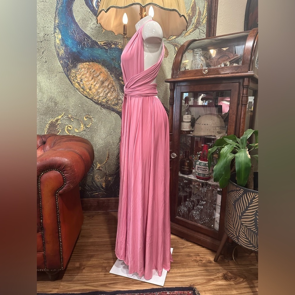 Chic Convertible Maxi Dress Pink EUC - Picture 6 of 7